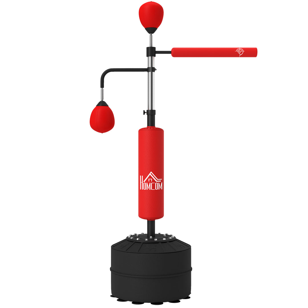 4-i-1 fritstående boksesækstativ, højdejusterbar fra 160-230 cm, rød