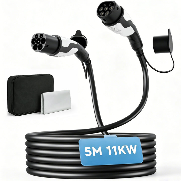 Type 2 EV-ladekabel 11 kW 16 A Mode 3, til wallbox IP65-ladestation