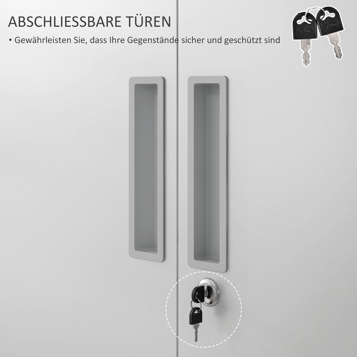 Arkivskab, kontorskab, 5 hylder, metal, 80b x 40d x 180h cm, hvid