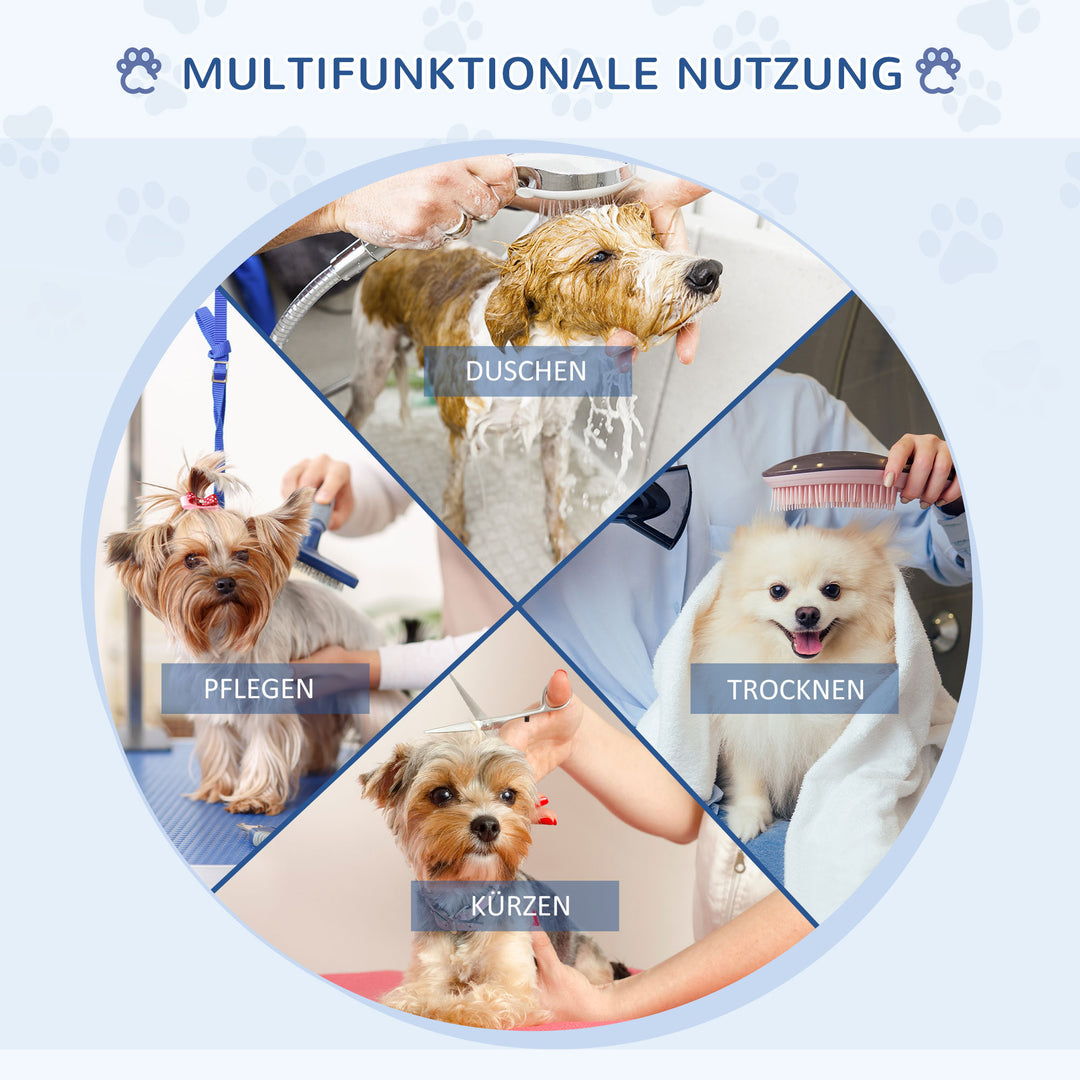 Hundetrimmebord hundefrisørbord klippebord til hunde katte op til 100 kg sort