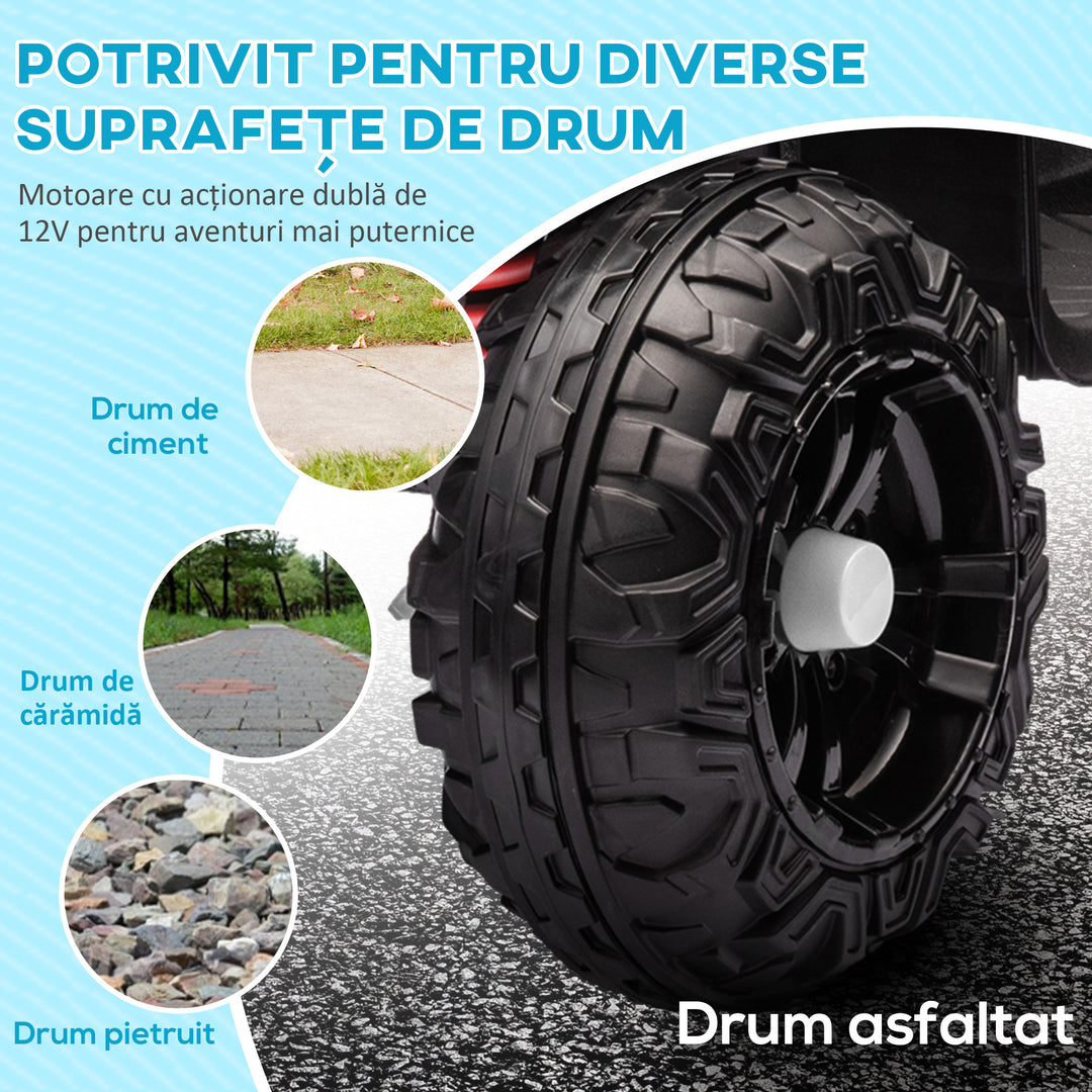 Elektrisk børne-quad, lys og musik, affjedring, 5 km/t, 50 min. køretid, til 3-5 år, hvid