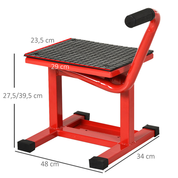 Motorcykellift, 150 kg lasteevne, motorcykelliftplatform, 275/395 mm højdejusterbar, til garager og udendørsområder