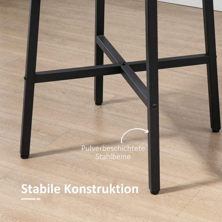 Spisebord køkkenbord, stort bord, industrielt design, rustikt design, 80 x 76 cm, brun
