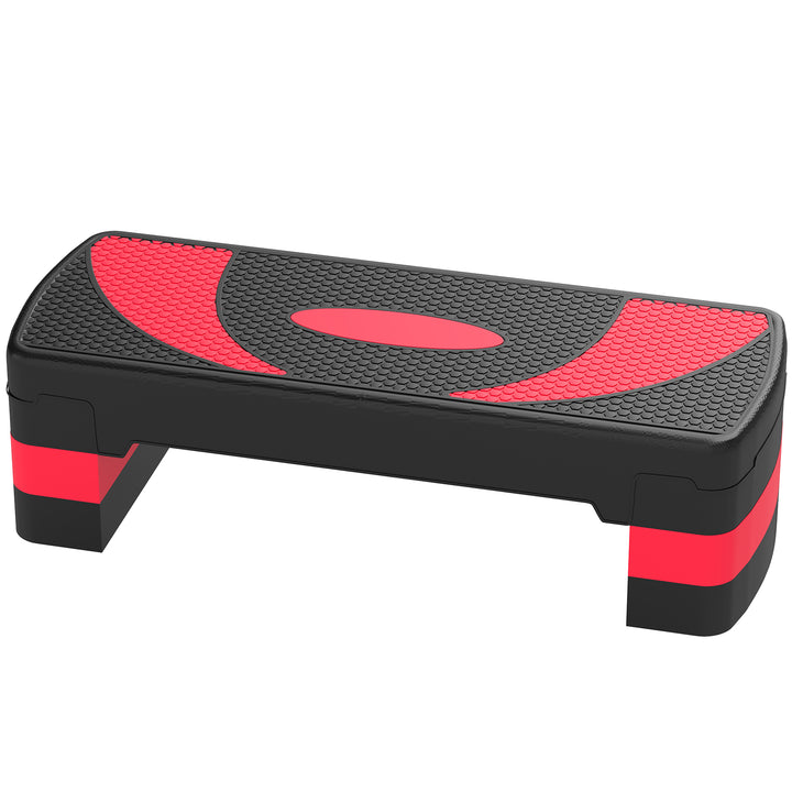 Aerobic stepper, højdejusterbar, til indendørs og udendørs brug, belastningskapacitet op til 150 kg, 80 x 31 x 10-20 cm, rød