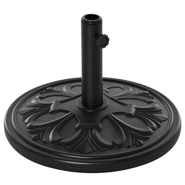 Parasolfod 13 kg, paraplystativ til paraplystænger med en diameter på 35 mm/38 mm/48 mm, paraplyholder til have, balkon, antik sort