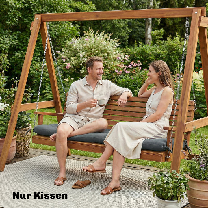 Aftagelig pallehynde med fastgørelsesstropper, pallehynde til de fleste liggestole, 198x65x13 cm, mørkegrå