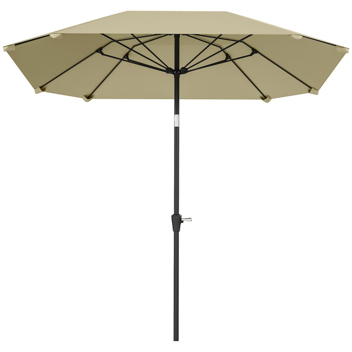 2,3 m Stor Parasol til Have og Terrasse - Justerbar med Vippefunktion & Håndsving