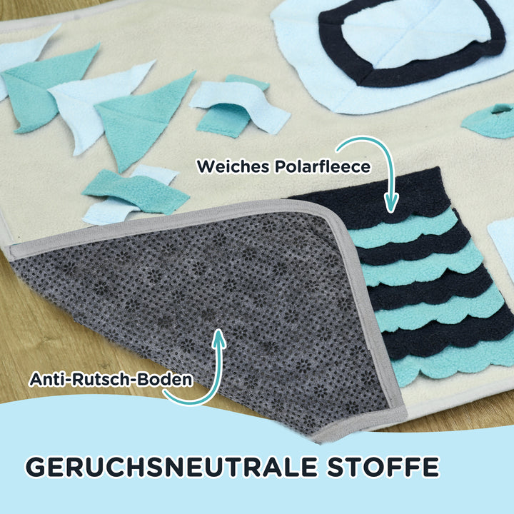 Hundetæppe, komfortabelt, dekorative elementer, 74x50x5cm, flerfarvet