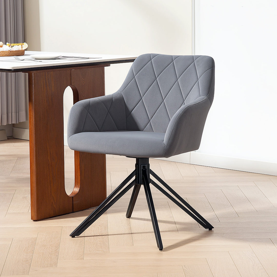 Accentstol i retrodesign fløjlslook 58 cm x 60,5 cm x 79 cm stålgrå