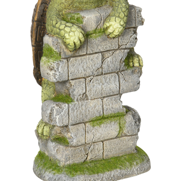 Ny havefigur "lille skildpadde", havedekoration, vejrbestandig, inklusive solcellelampe