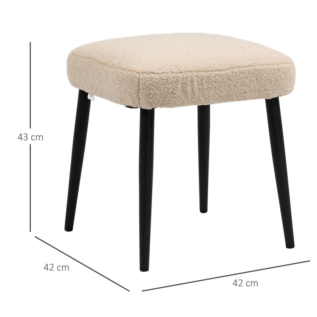 Skammel, siddeskammel, bamse, fodskammel, beige