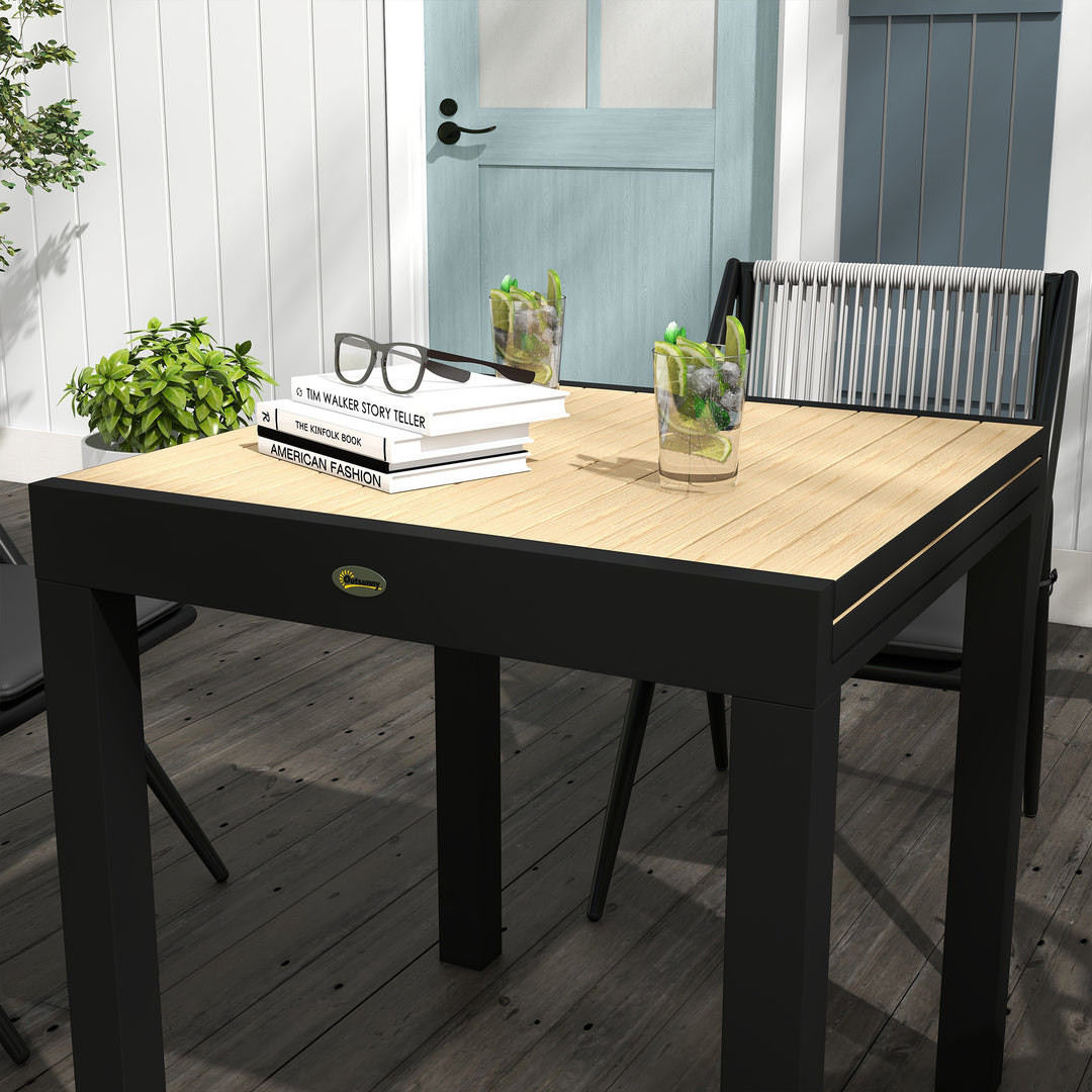 Havebord, udendørsbord, vejrbestandigt, 162 x 80 x 75 cm, gul