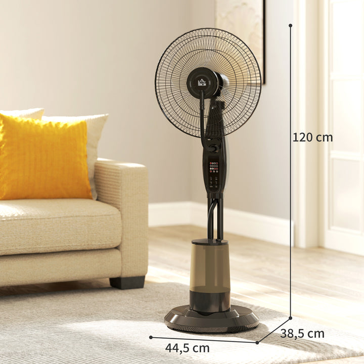 Ventilator, tågeventilator, 3 hastigheder, timer, luftfugter, sort