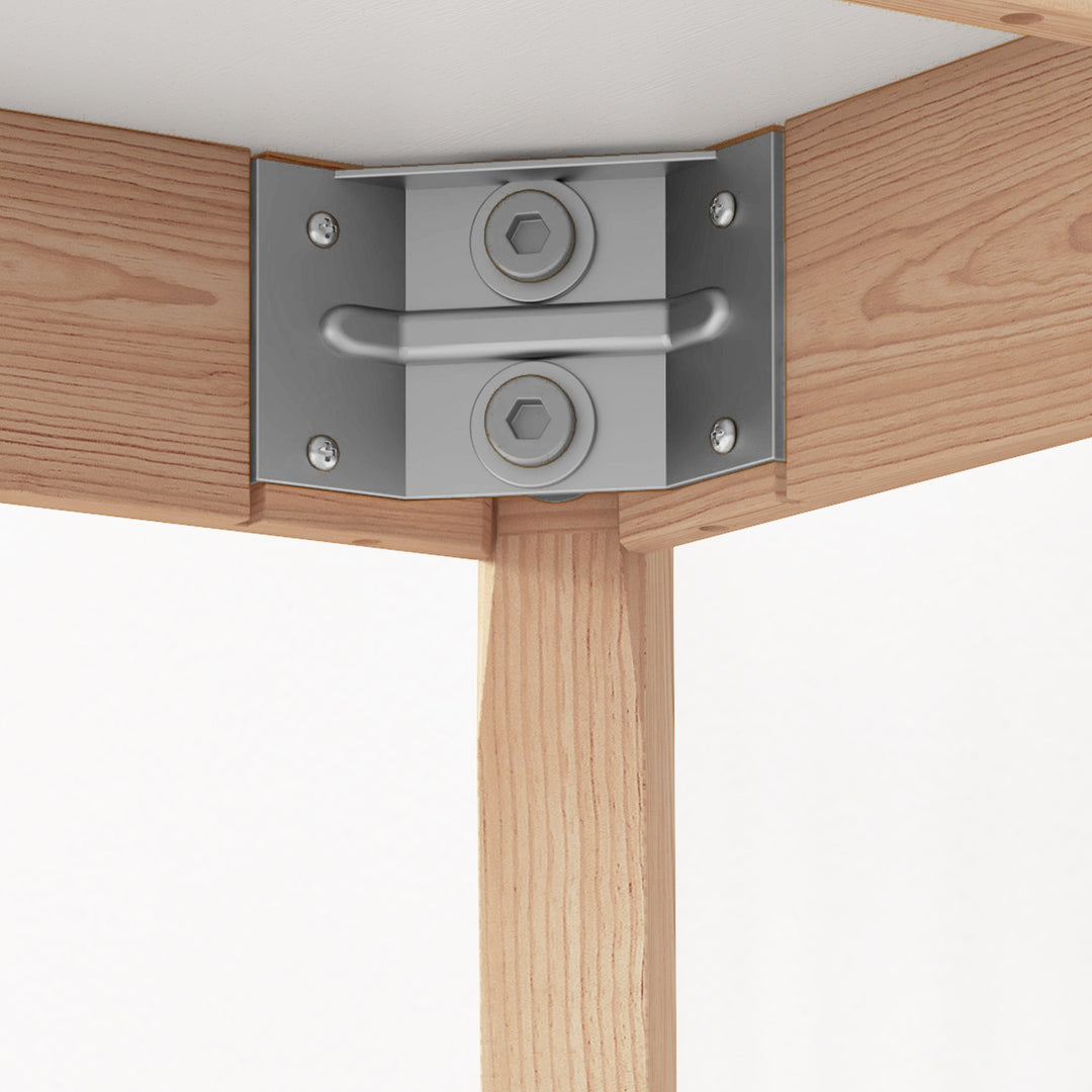 Spisebord, køkkenbord, rundt bord, skandinavisk design, 75 cm x 75 cm x 76 cm, hvid + natur