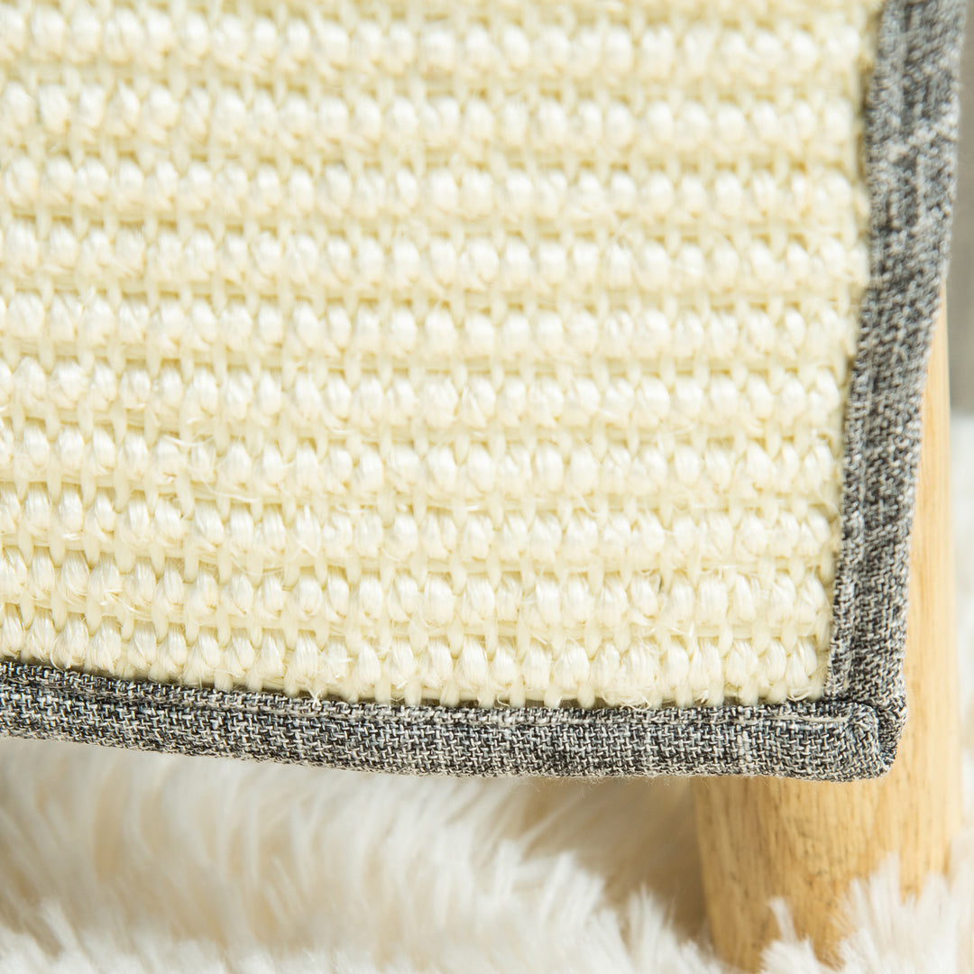 2-Delt kradsemåtte, ridsebeskyttelse til sofa, sisal kradsetæppe til katte, lænestole, sofaer, kradsemåtte til katte, grå, 130 x 45 x 0,3 cm