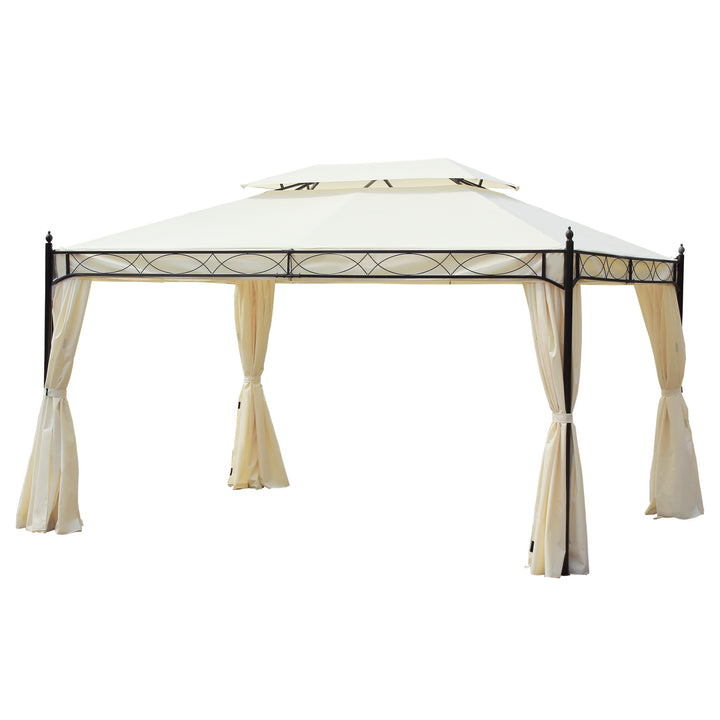 Luksus pavilion have pavilion festtelt marquee havetelt pagoda 3x4 m creme