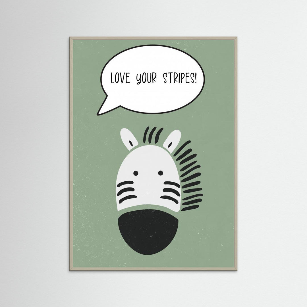Zebra nursery print by Sarah Manovski