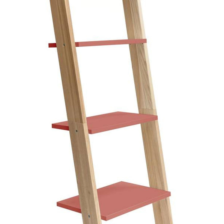 Detalje af asketræ, MDF og rundt spejl