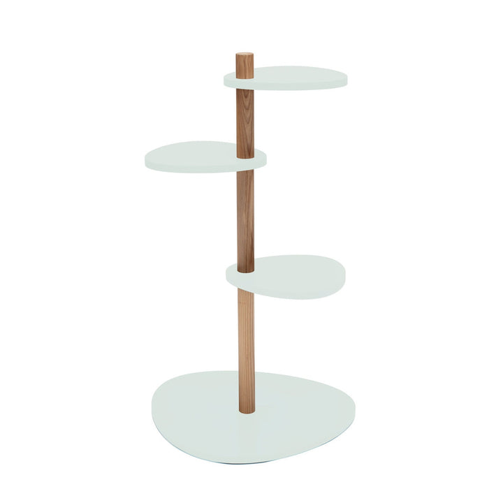 MAGLA 3-lags Asketræ Plant Stand B55 x H91cm Fleeting Mint på hvid baggrund