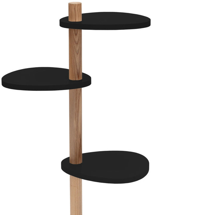 Detalje af MAGLA 3-lags Asketræ Plant Stand B55 x H91cm Sort