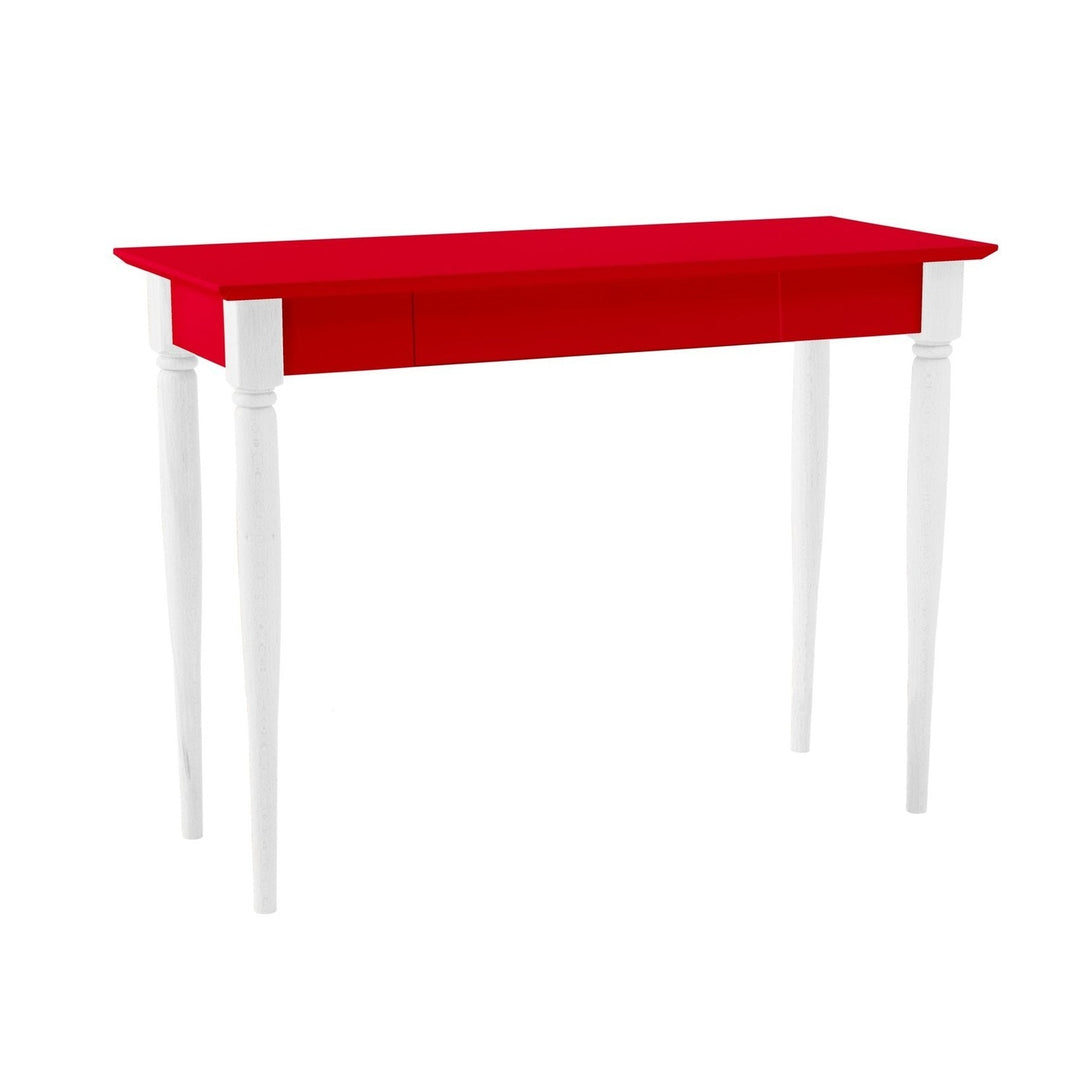 MAMO Skrivebord 105x40 cm  Hvide Ben / Røde på hvid baggrund