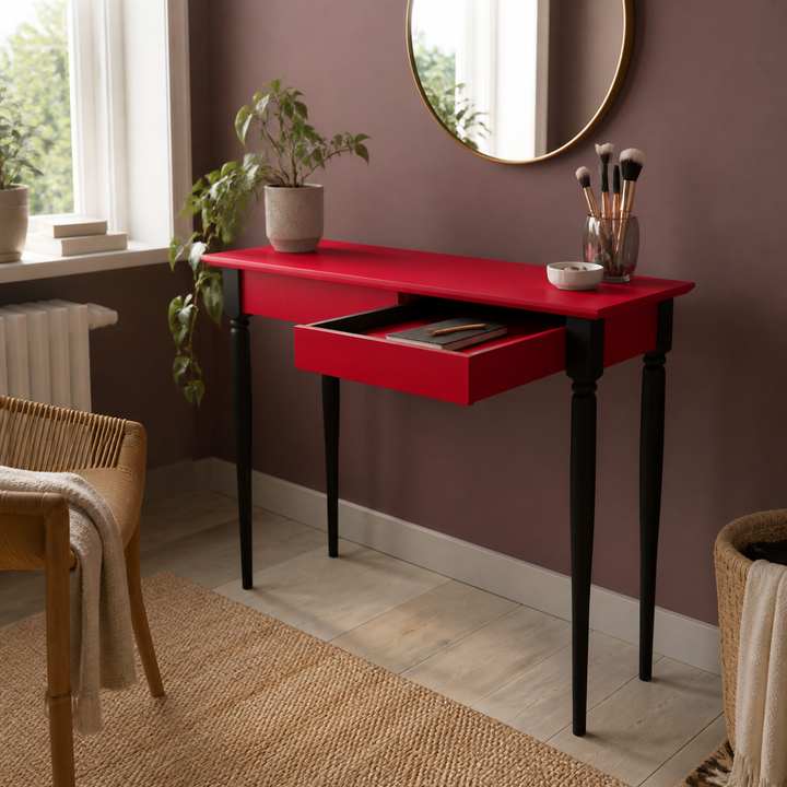MAMO Skrivebord 105x40 cm  Sorte Ben / Røde – hero