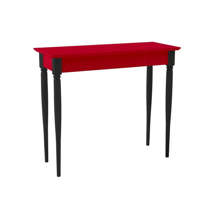 MAMO Skrivebord 105x40 cm  Sorte Ben / Røde på hvid baggrund