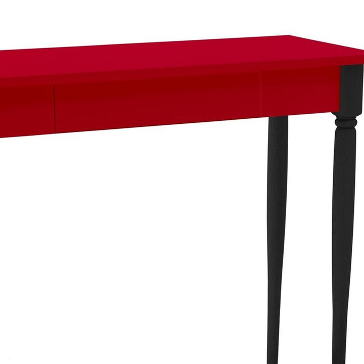Detalje af MAMO Skrivebord 105x40 cm  Sorte Ben / Røde