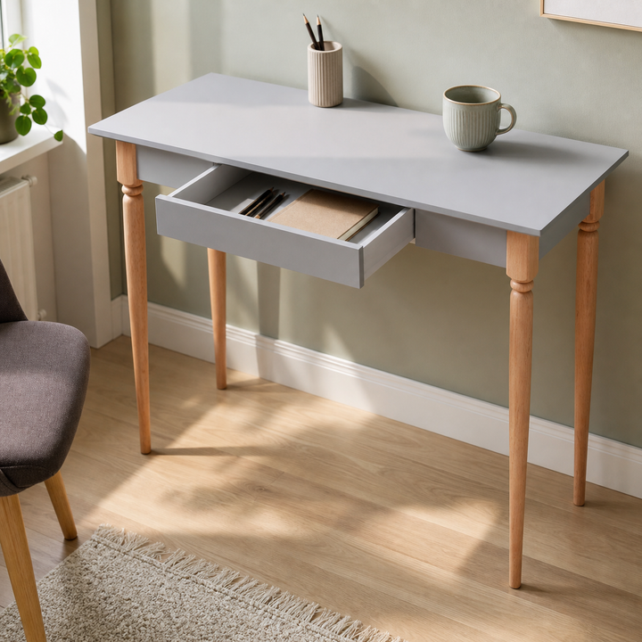 MAMO Skrivebord 105x40cm - Lysegrå – funktion eller vigtig anvendelse