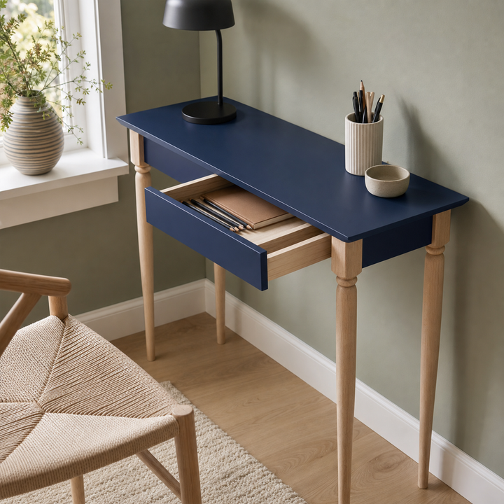 MAMO Skrivebord 105x40cm - Marineblå – funktion eller vigtig anvendelse