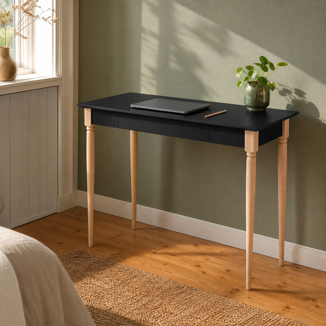 MAMO Skrivebord 105x40cm Sort – anden livsstilsscene
