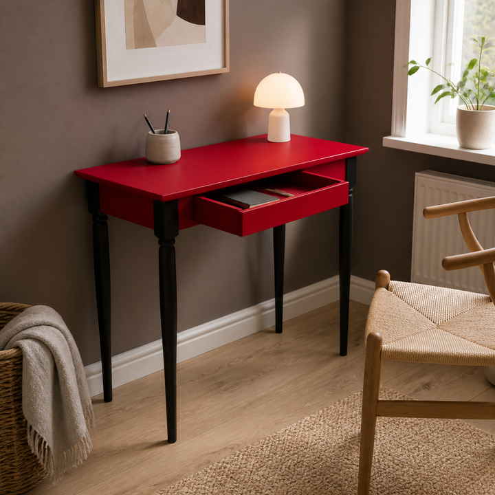 MAMO Skrivebord 65x40 cm Sorte Ben / Røde – hero