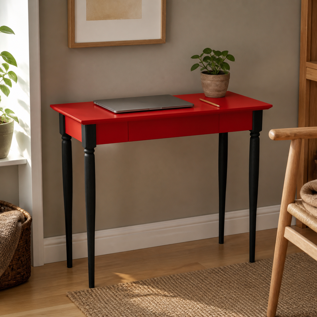 MAMO Skrivebord 65x40 cm Sorte Ben / Røde – anden livsstilsscene