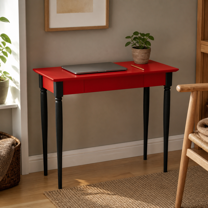 MAMO Skrivebord 65x40 cm Sorte Ben / Røde – anden livsstilsscene