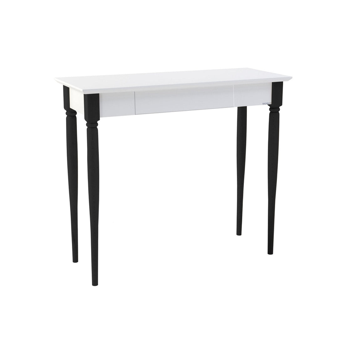 MAMO Skrivebord 65x40cm - Hvide / Sorte Ben på hvid baggrund