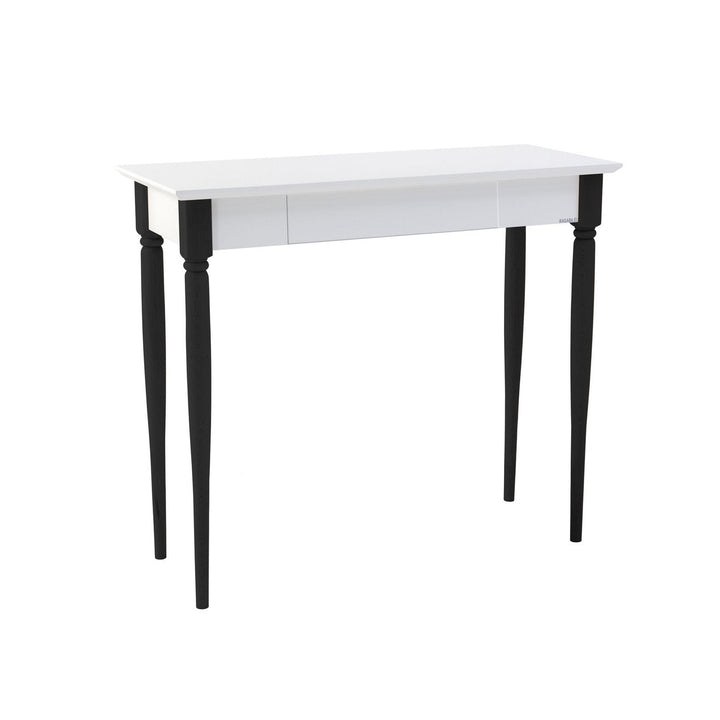 MAMO Skrivebord 65x40cm - Hvide / Sorte Ben på hvid baggrund