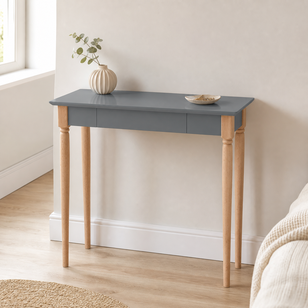 MAMO Skrivebord 65x40cm - Mørkegrå – ren lys hjemscene