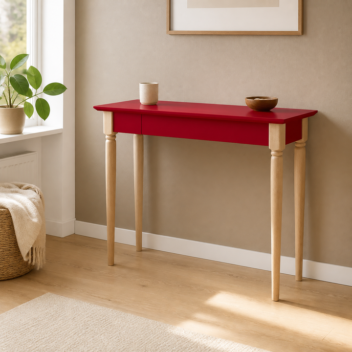 MAMO Skrivebord 65x40cm - Rød – ren lys hjemscene