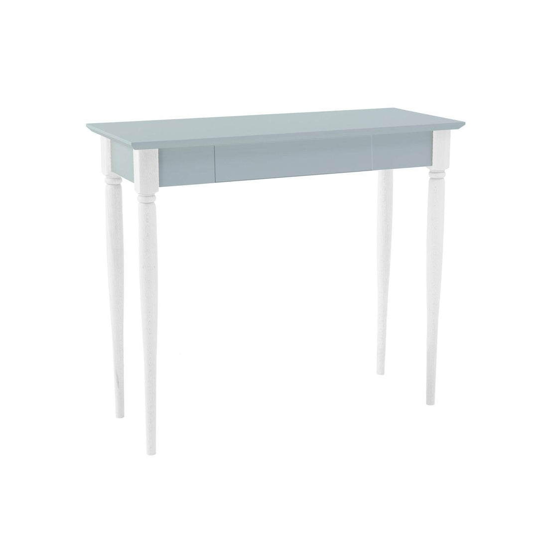 MAMO Skrivebord 85x40 cm - Hvide Ben / Lysegrå på hvid baggrund