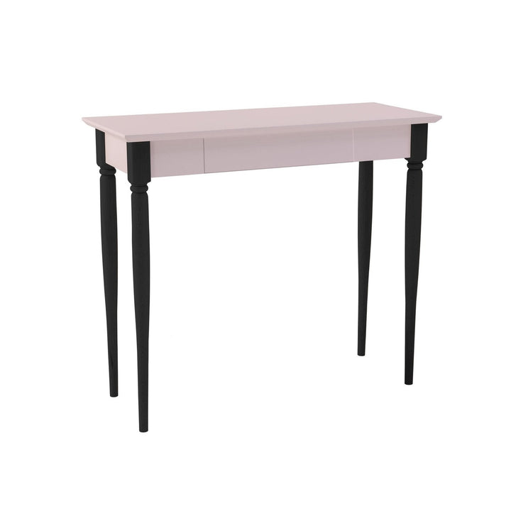 MAMO Skrivebord 85x40 cm Sorte Ben / Pink på hvid baggrund