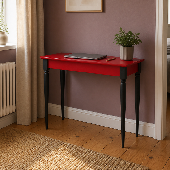 MAMO Skrivebord 85x40 cm Sorte Ben / Røde – anden livsstilsscene