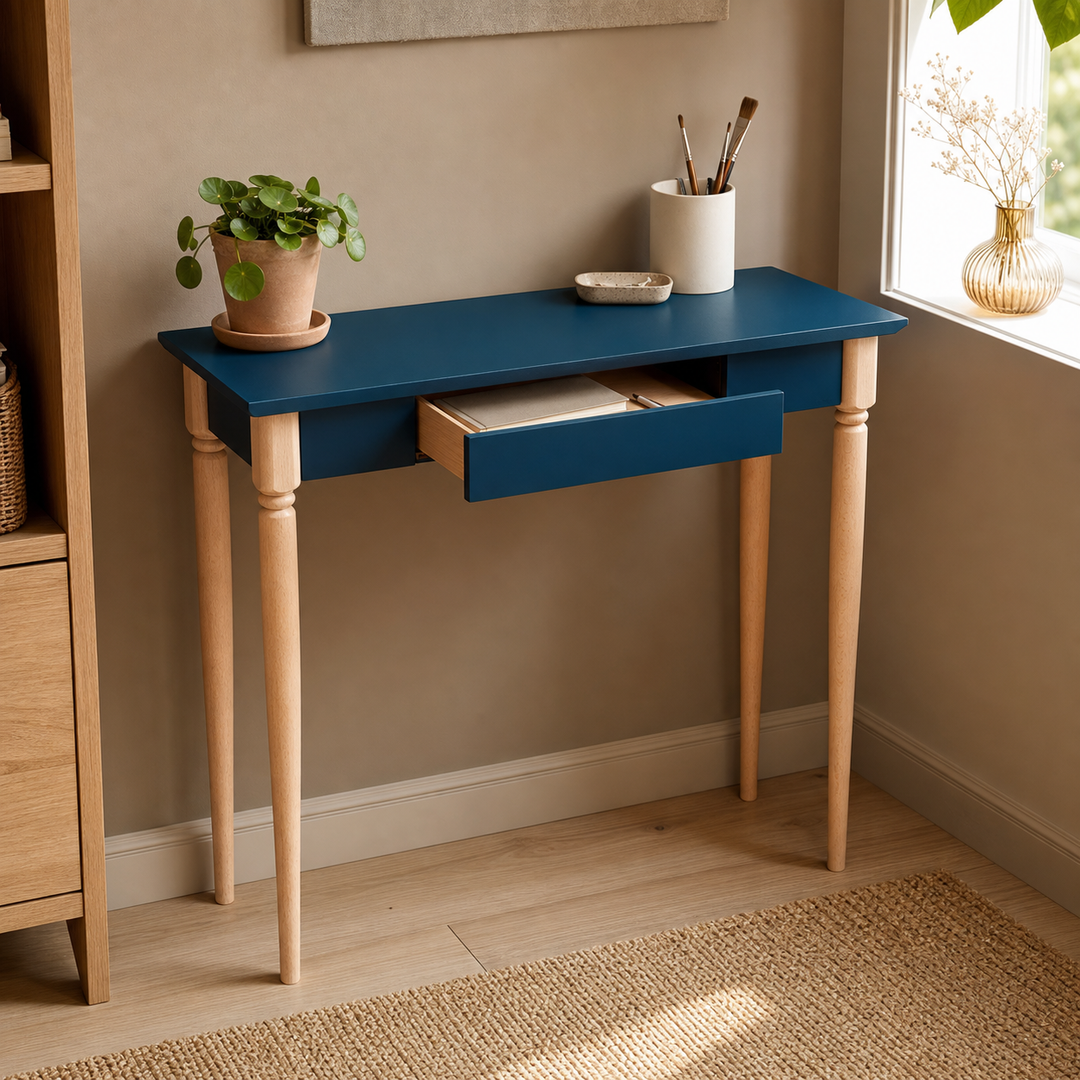 MAMO Skrivebord 85x40cm - Petrol Blå – hero