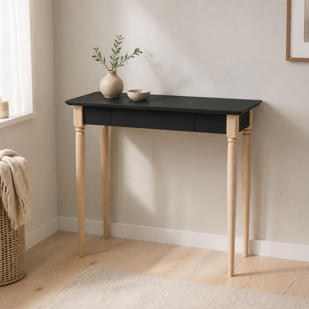 MAMO Skrivebord 85x40cm Sort – ren lys hjemscene