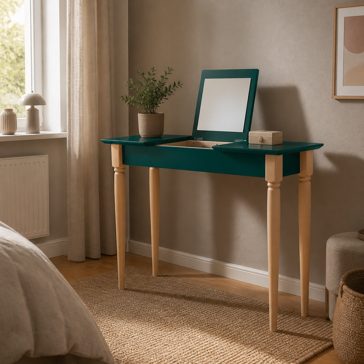 MAMO Sminkebord med spejl 105x35cm Grøn – anden livsstilsscene