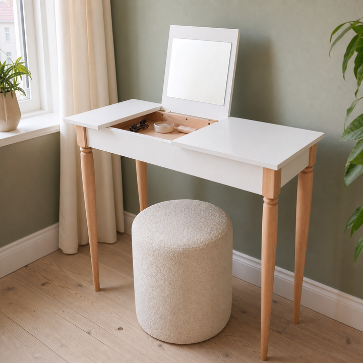 MAMO Sminkebord med spejl 105x35cm Hvid – funktion eller vigtig anvendelse