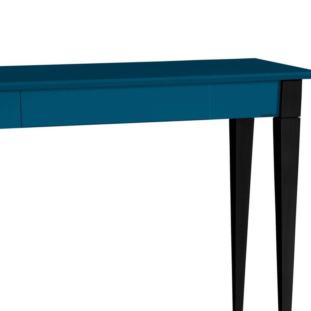 Detalje af MIMO Skrivebord - 105x40cm Sorte Ben / Petrol Blå