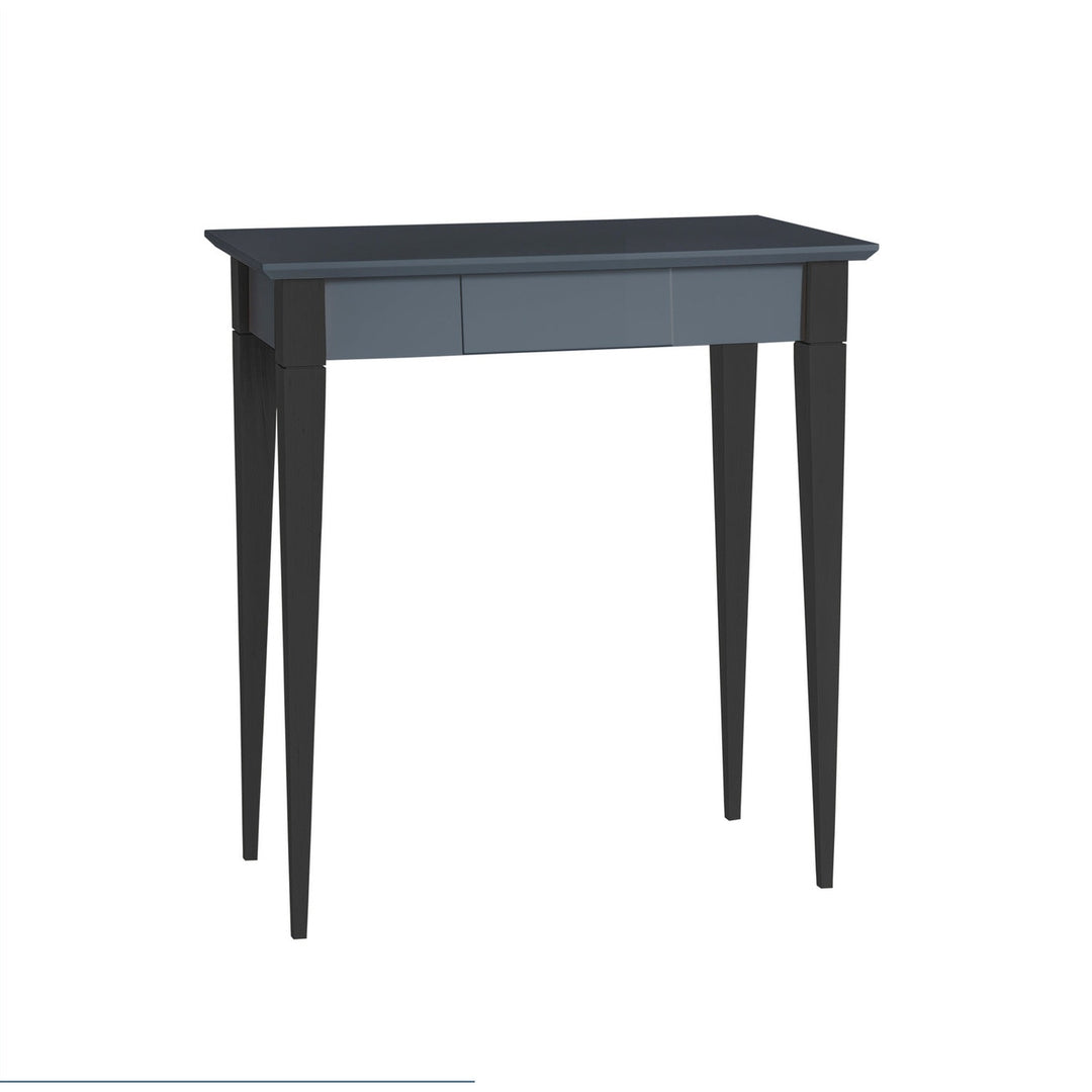 MIMO Skrivebord - 65x40cm sorte ben / grafit på hvid baggrund