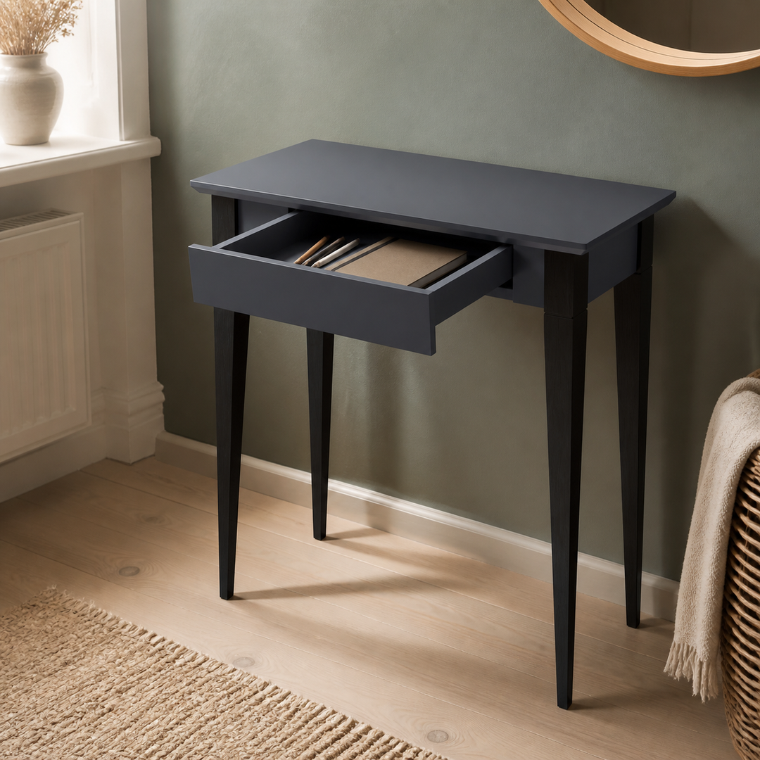 MIMO Skrivebord - 65x40cm sorte ben / grafit – funktion eller vigtig anvendelse