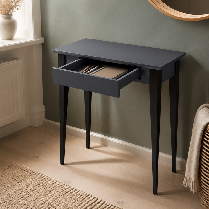 MIMO Skrivebord - 65x40cm sorte ben / grafit – funktion eller vigtig anvendelse
