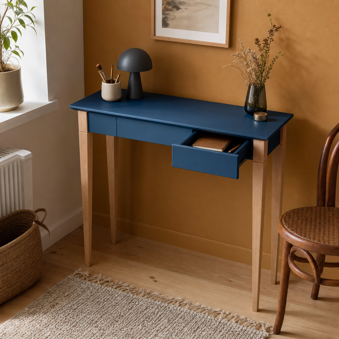 MIMO Skrivebord 105x40cm - Petrol Blå – hero
